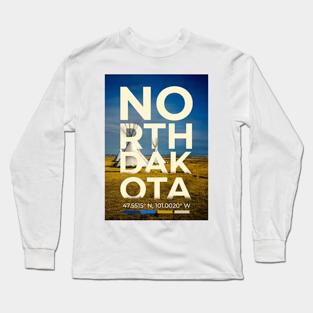 North Dakota Long Sleeve T-Shirt by mardavemardave